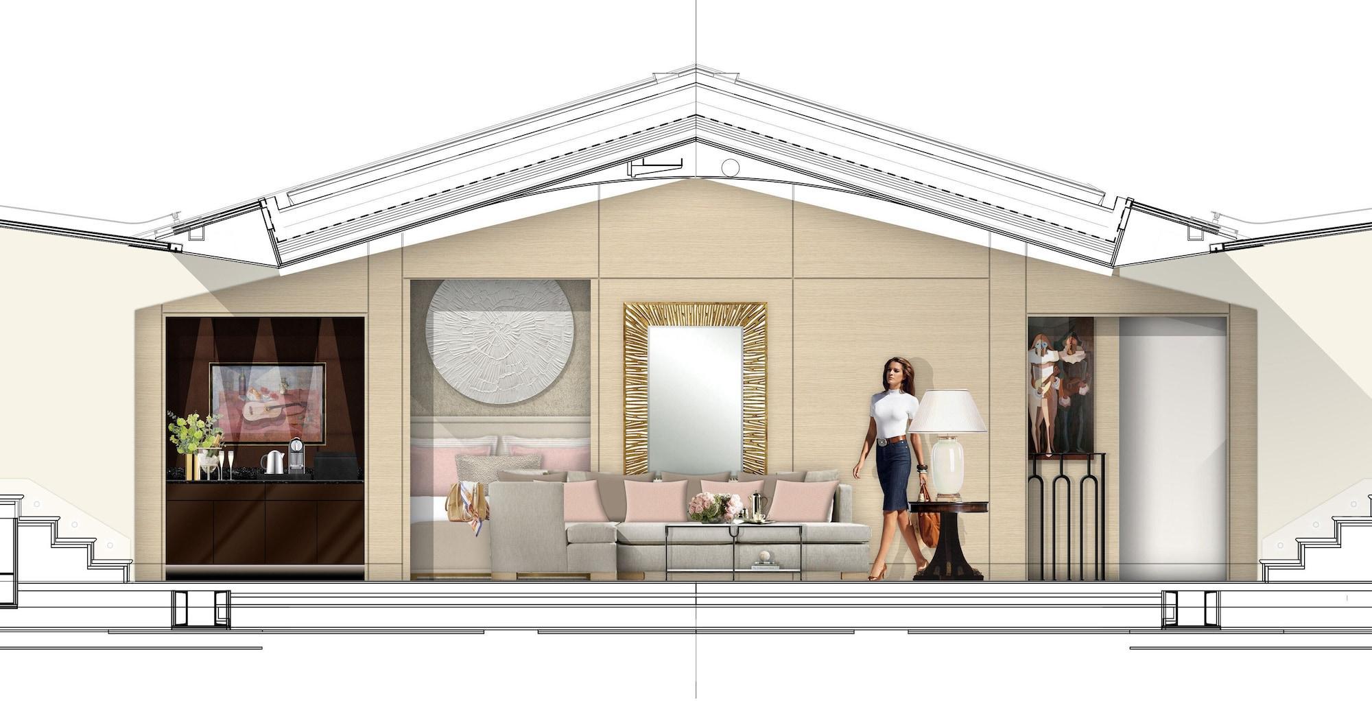 Hotel Sacher Залцбург Екстериор снимка A section of a proposed penthouse apartment